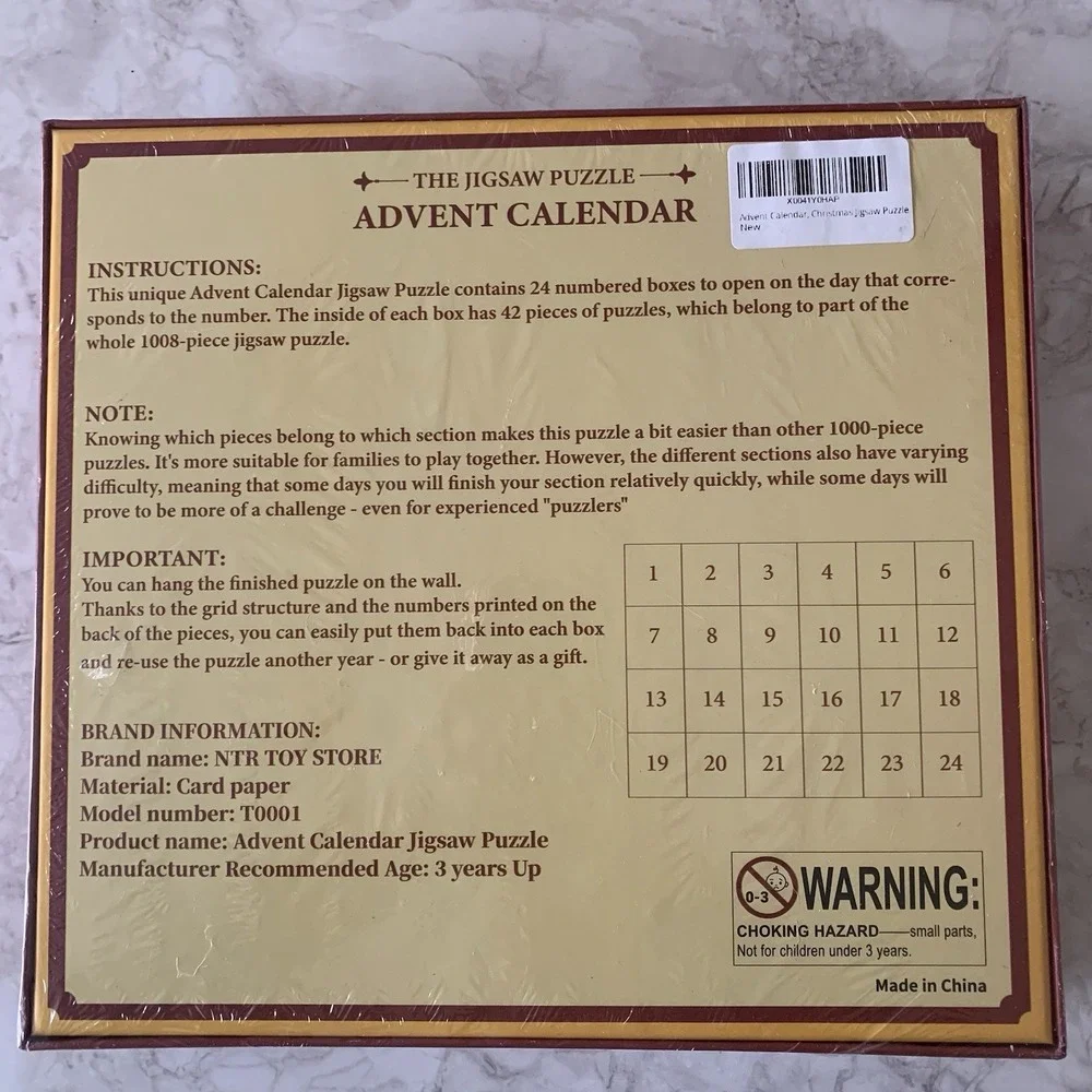 New - The‎ Jigsaw Puzzle Advent Calendar Christmas Celebration 1008 Pieces